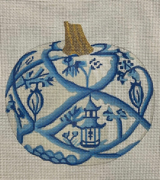 Blue and White Pumpkin #1