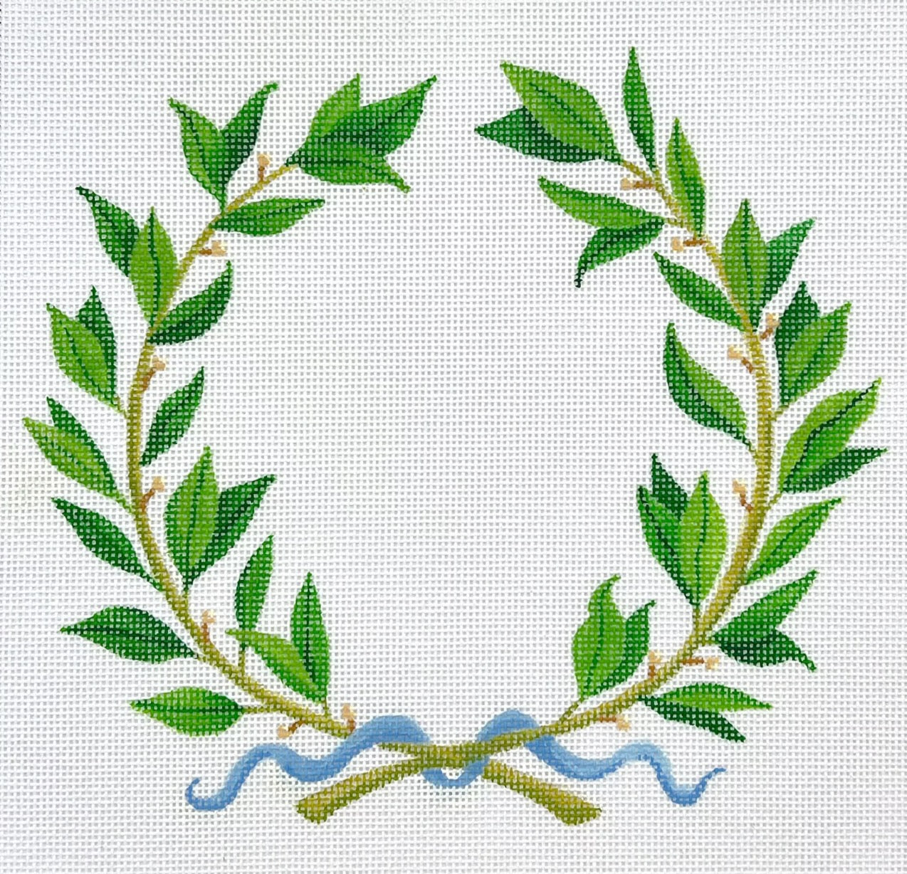 Laurel Wreath with Blue Ribbon