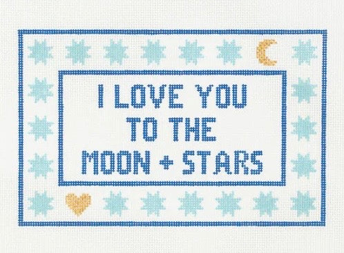 I Love You to the Moon & Stars (Blue)