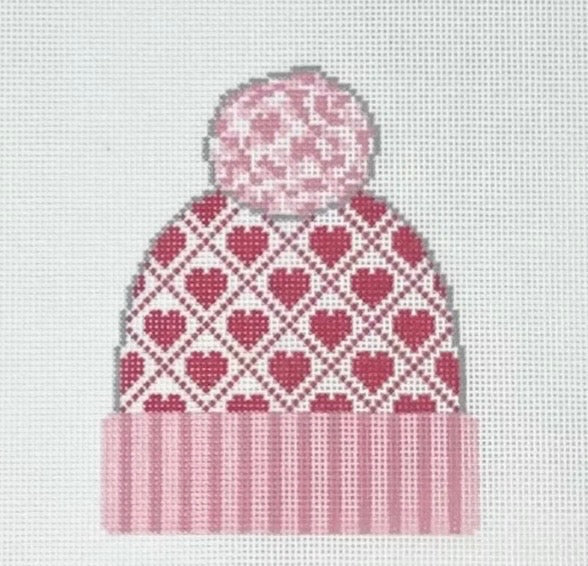 Pink Heart Beanie