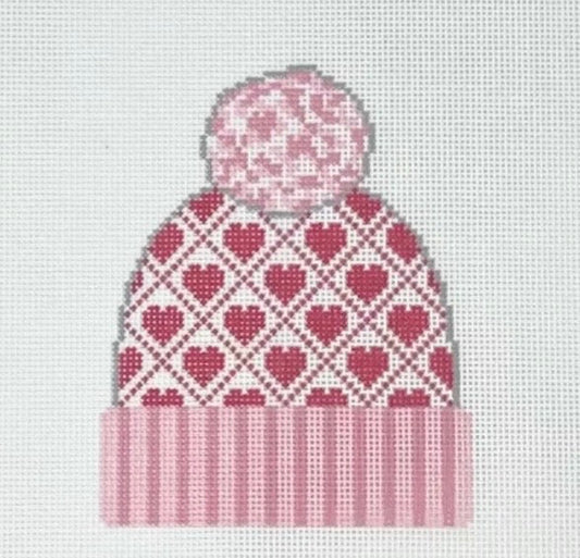 Pink Heart Beanie