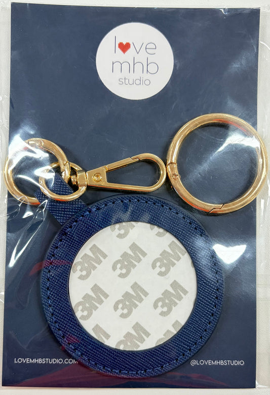SELF-FINISHING LEATHER CHARM-NAVY 3 INCH