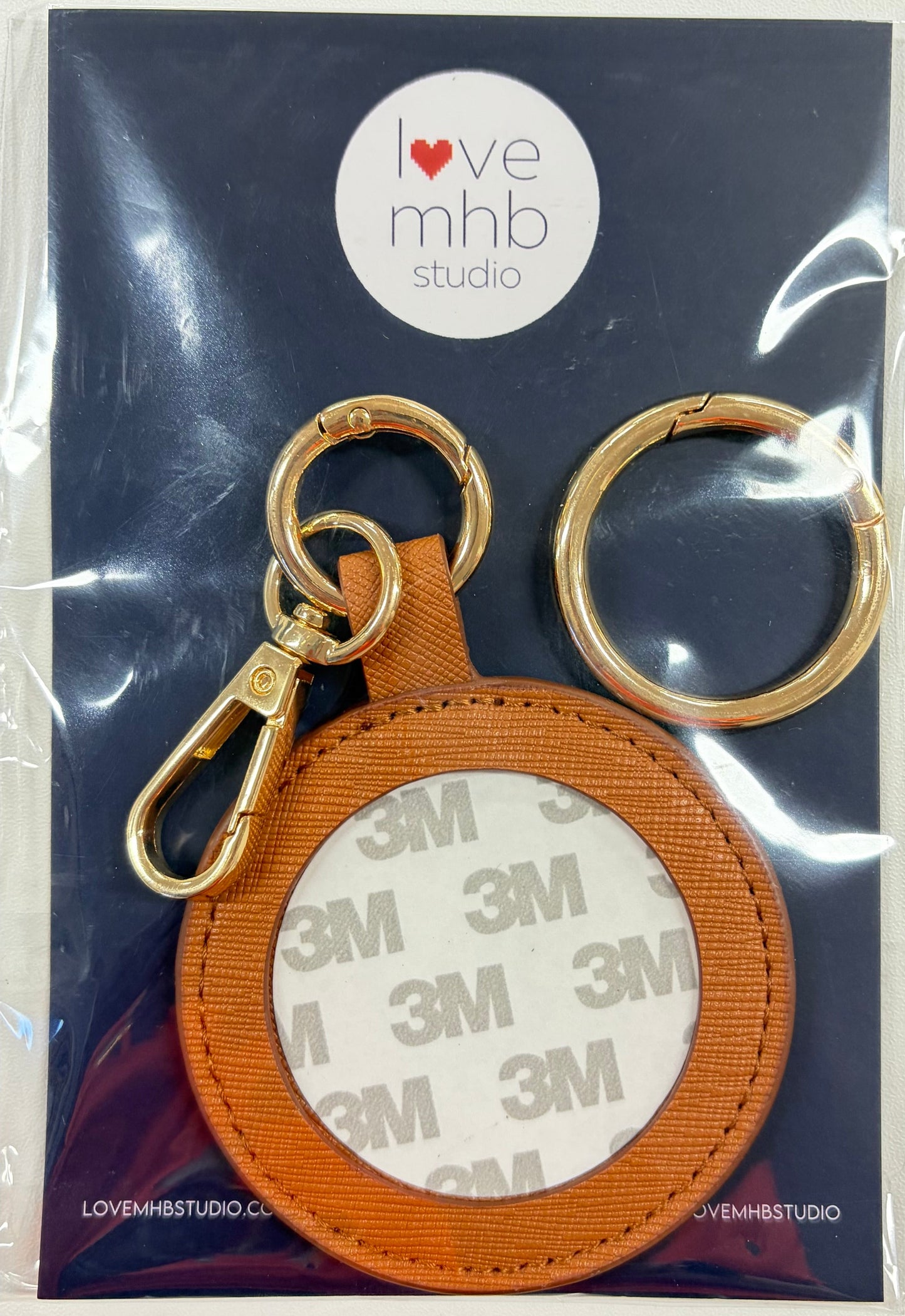 SELF-FINISHING LEATHER ROUNDS- COGNAC
