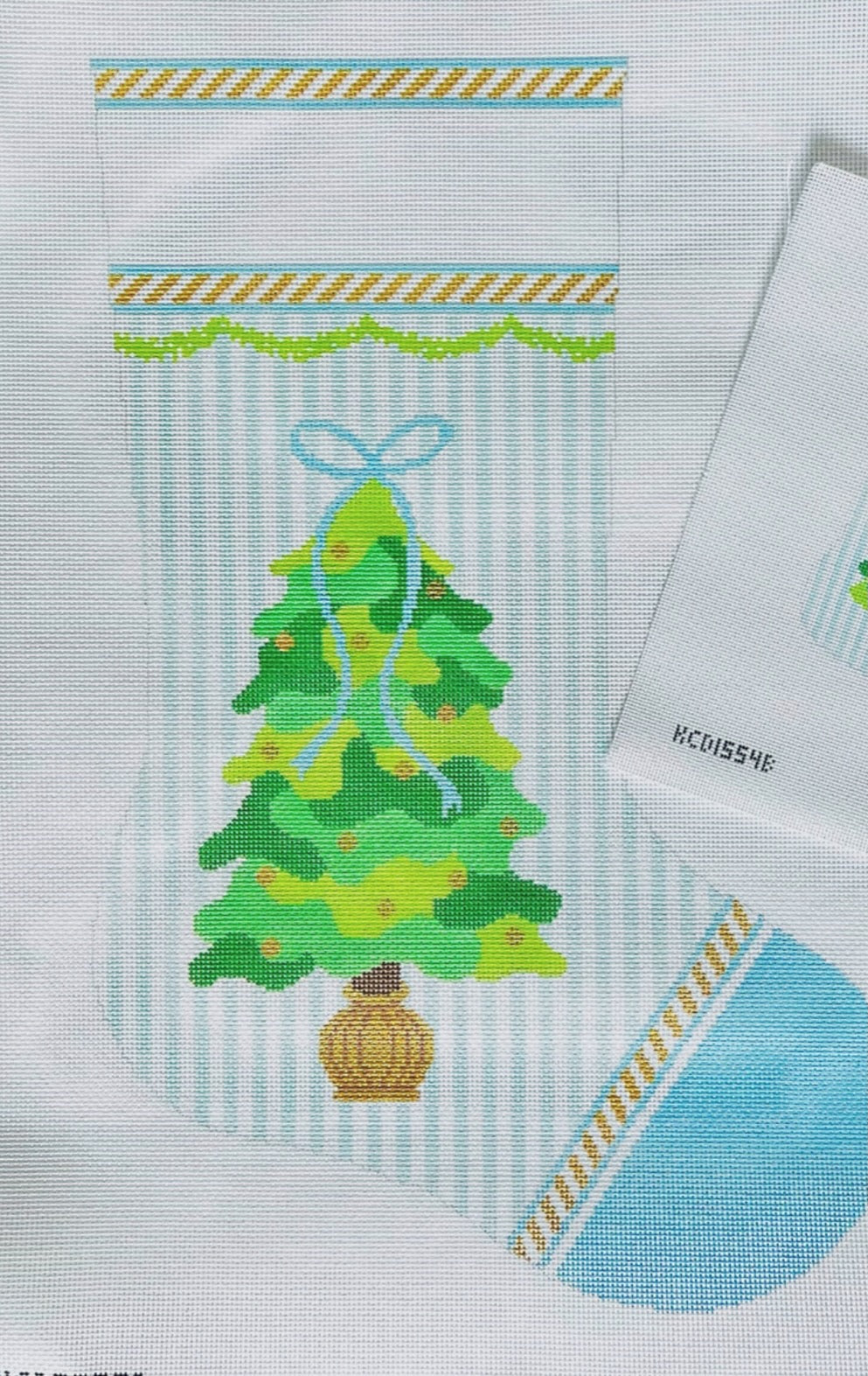 Mini Christmas Tree Stocking Blue