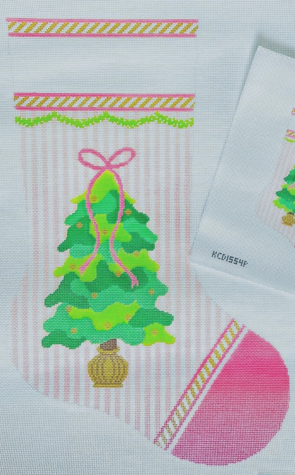 Mini Christmas Tree Stocking Pink