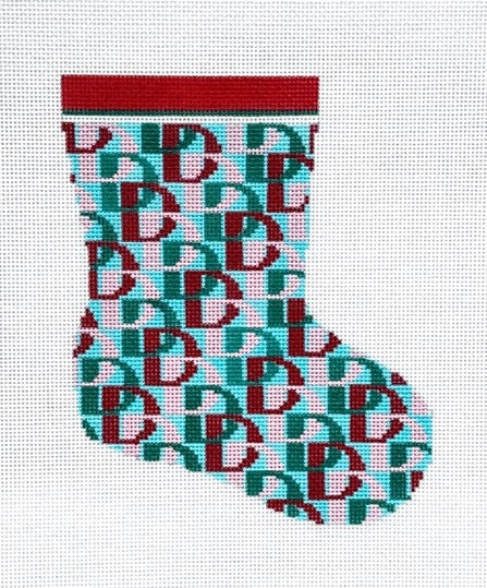 D Letter Mini Stocking