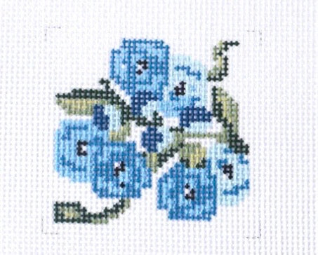 Blue Flower Insert on White
