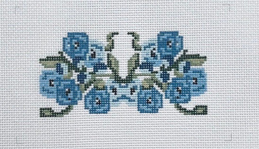 Blue Flowers on White