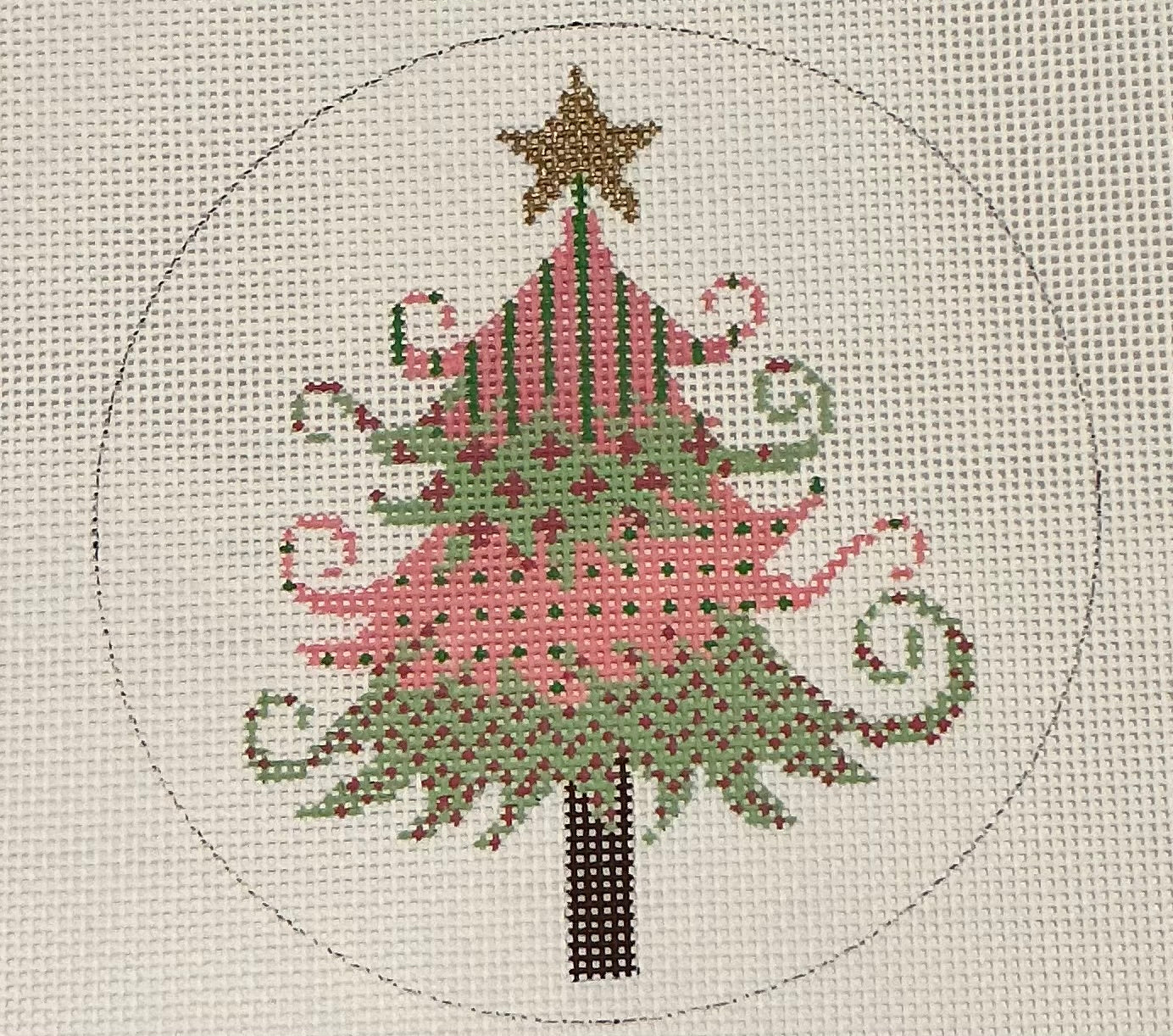 Pink and Green Christmas Tree