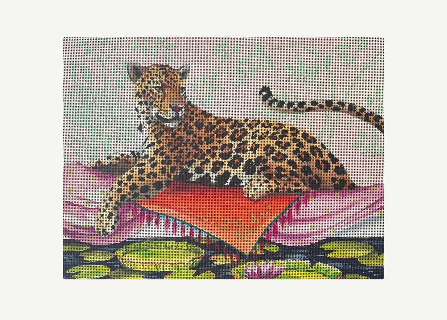 Cheetah on Orange Pillow