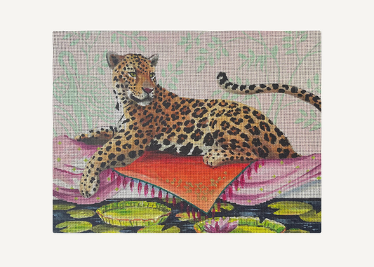 Cheetah on Orange Pillow
