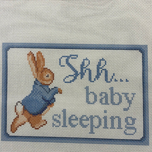 Shh…Baby sleeping white with Bunny