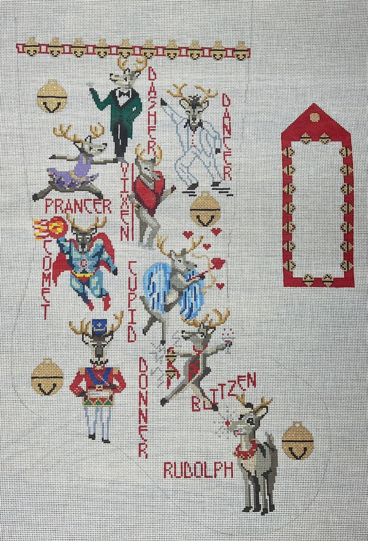 Santa's Reindeers Stocking