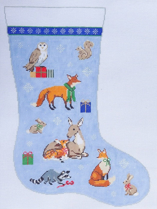 Christmas Forest Stocking w/ Stitch Guide
