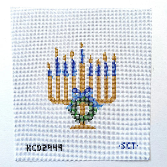 Chrismukkah Menorah Printed Canvas