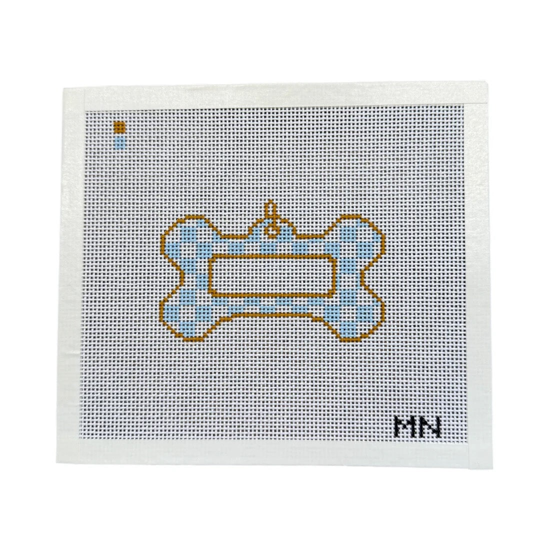 Blue Check Dog Tag