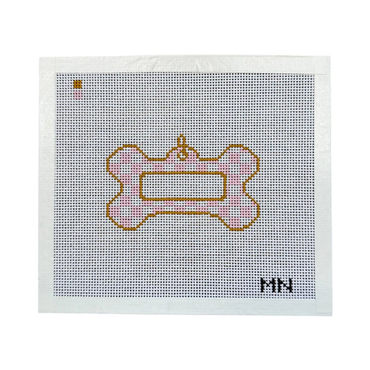 Pink Check Dog Tag