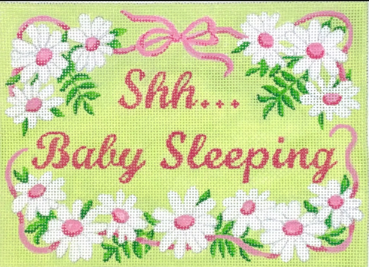Shh... Baby Sleeping (Pink & Yellow)