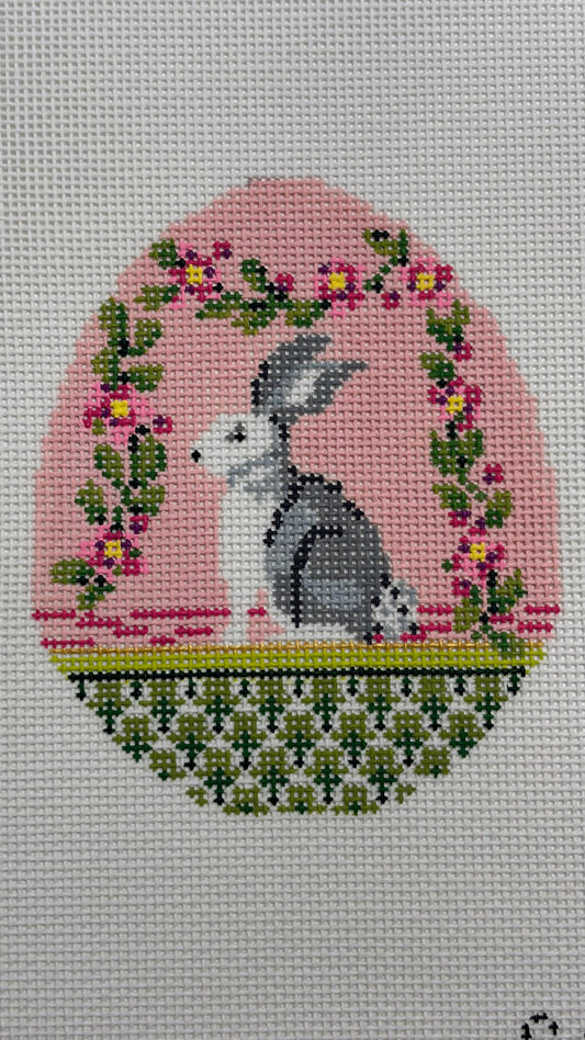 PINK GARLAND BUNNY EGG