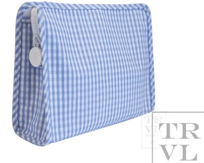 Small Blue Gingham Pouch
