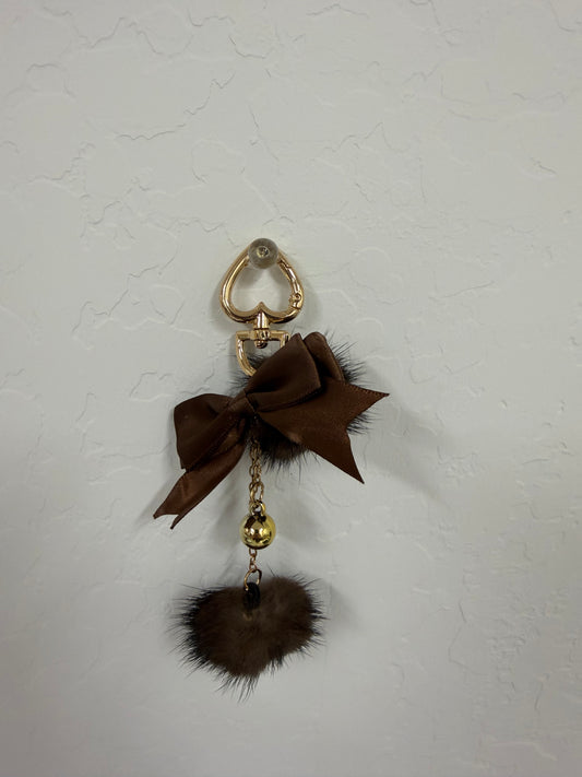 Creative Cute Plush Ball Bow Keychain