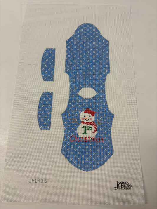 1st Christmas Snowflakes Onesie