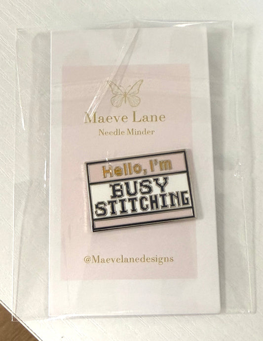 Hello, I'm Busy Stitching Needle Minder