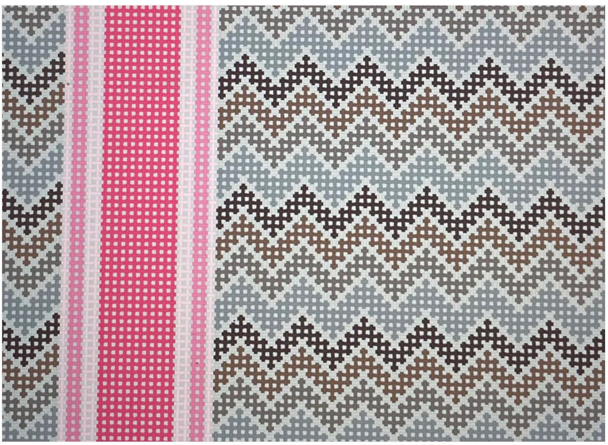 Bargello Taupe with Stripe