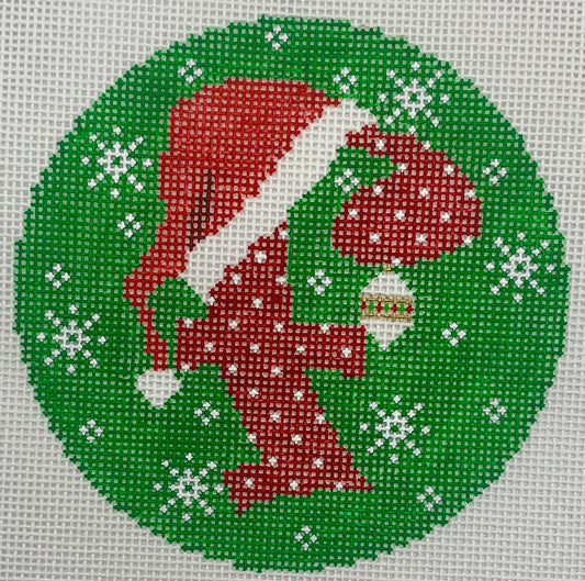 F Santa Hat Ornament