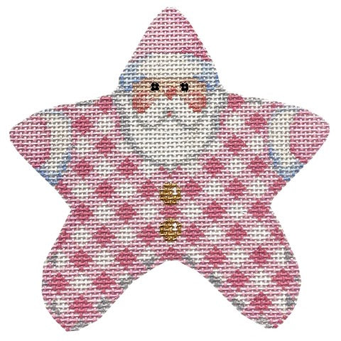 Baby Pink Gingham PJ Santa