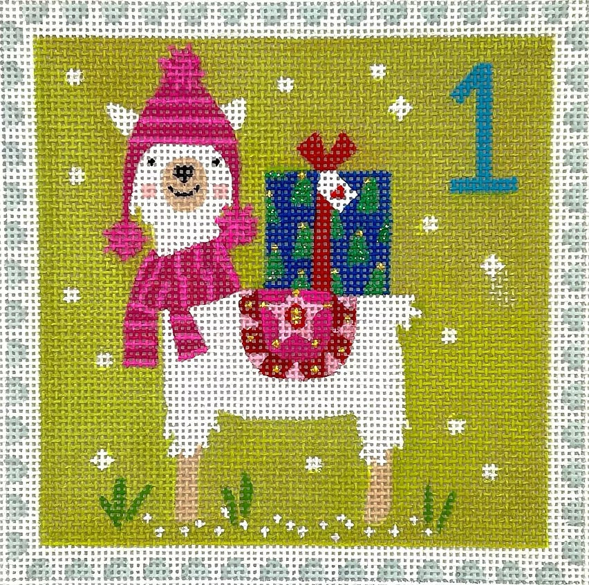 ADVENT STAMP #1- LLAMA