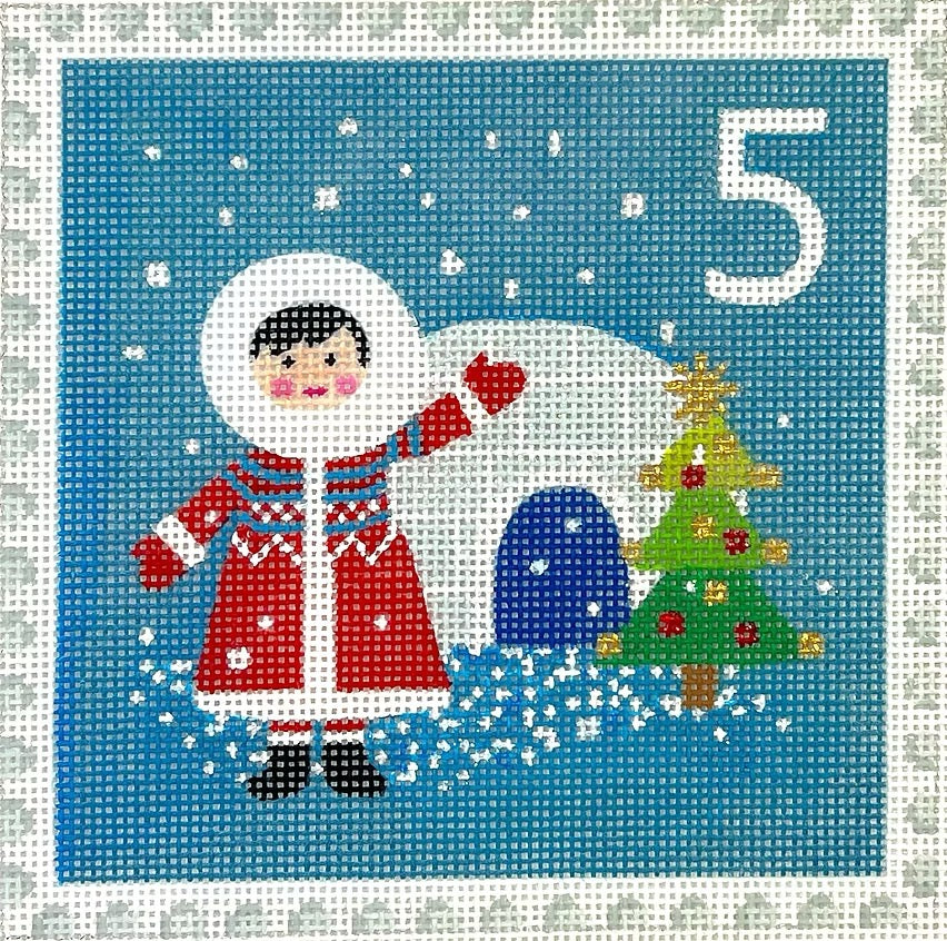 ADVENT STAMP #5- ESKIMO W/ IGLOO