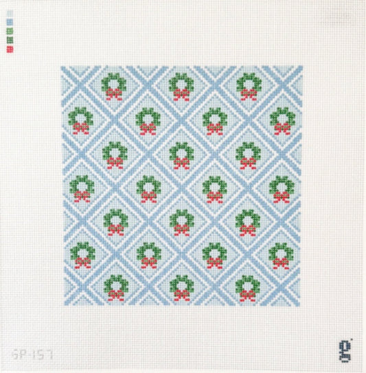 Wreath Trellis 8x8 Canvas