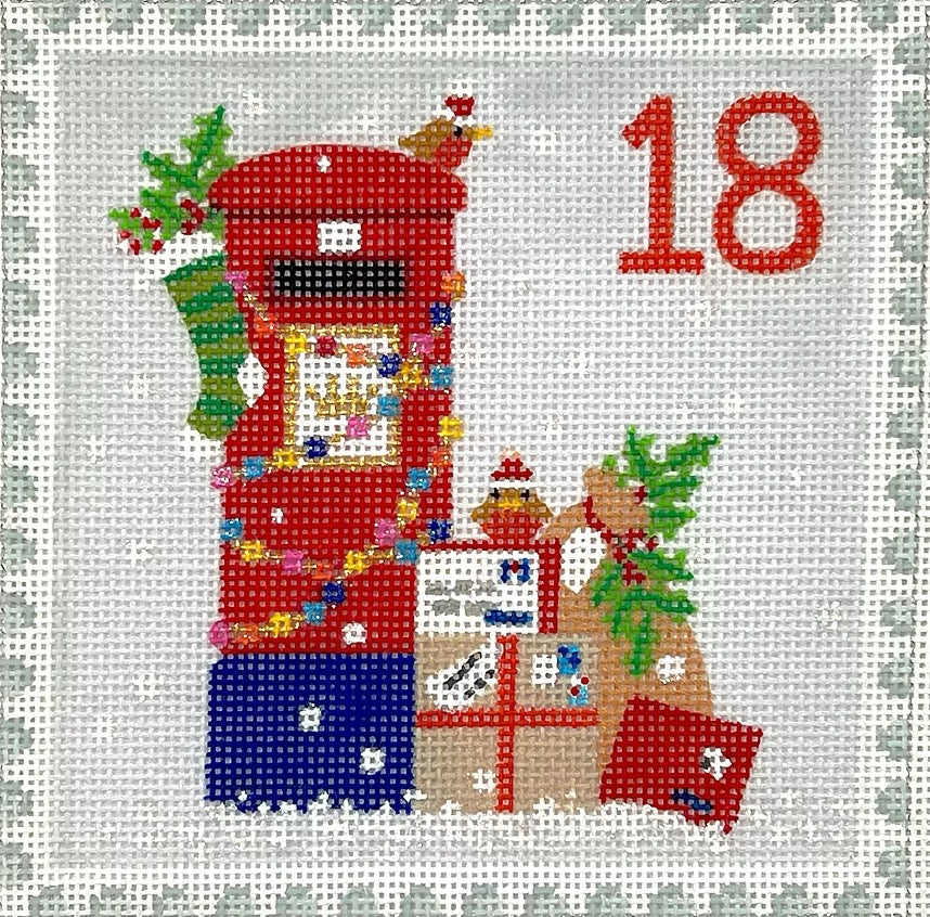 ADVENT STAMP #18- ENGLISH LETTER BOX