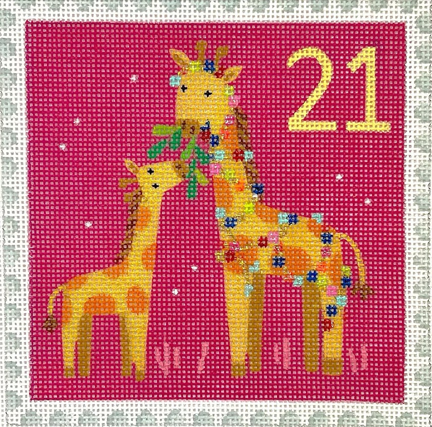 ADVENT STAMP #21- GIRAFFES