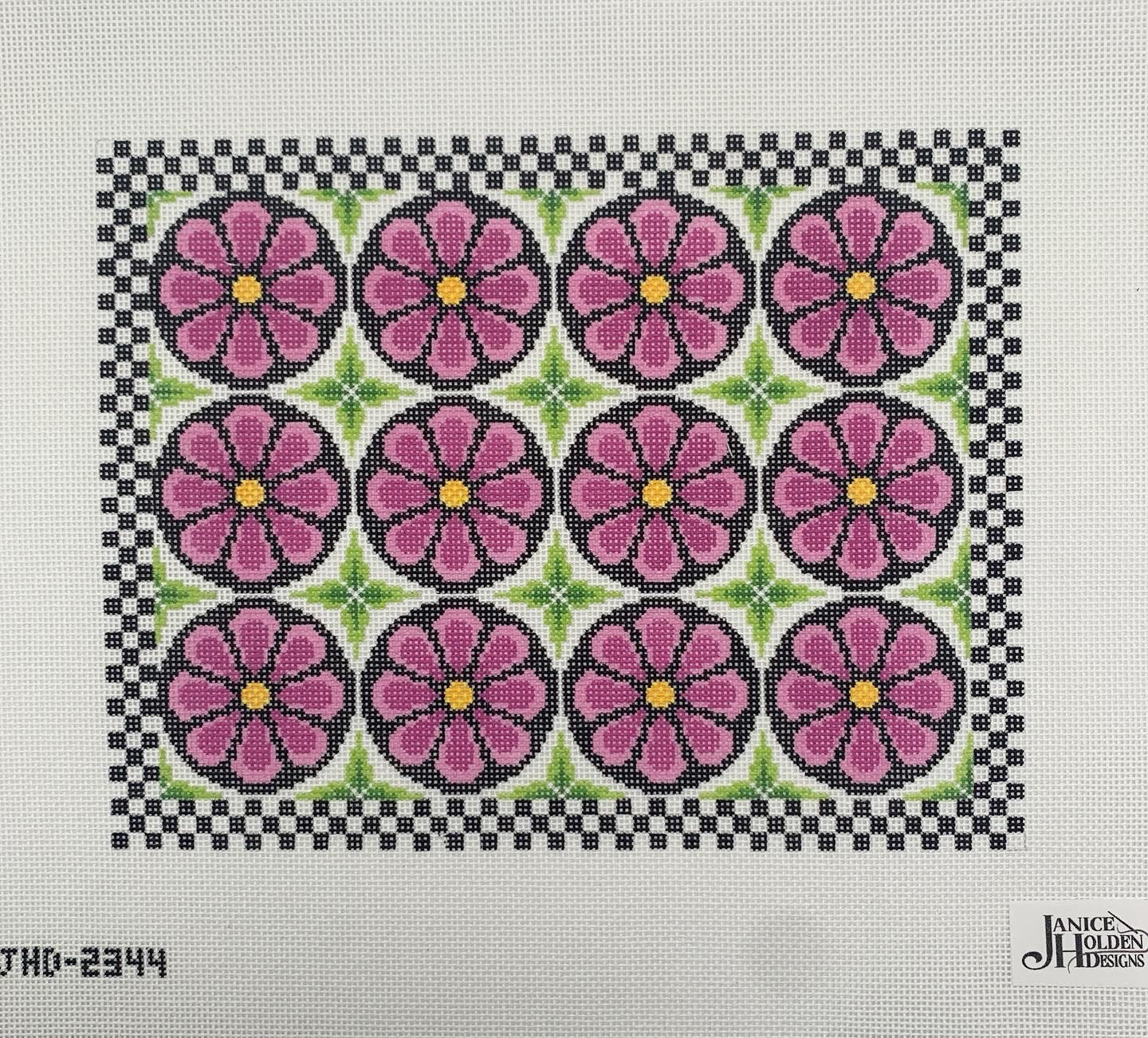 Purple Floral Pillow