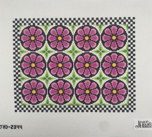 Purple Floral Pillow