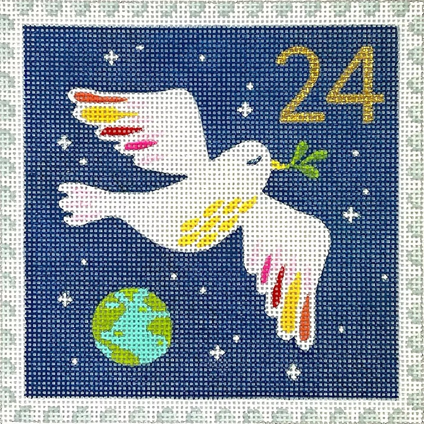 ADVENT STAMP #24- PEACE ON EARTH DOVE