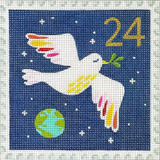 ADVENT STAMP #24- PEACE ON EARTH DOVE