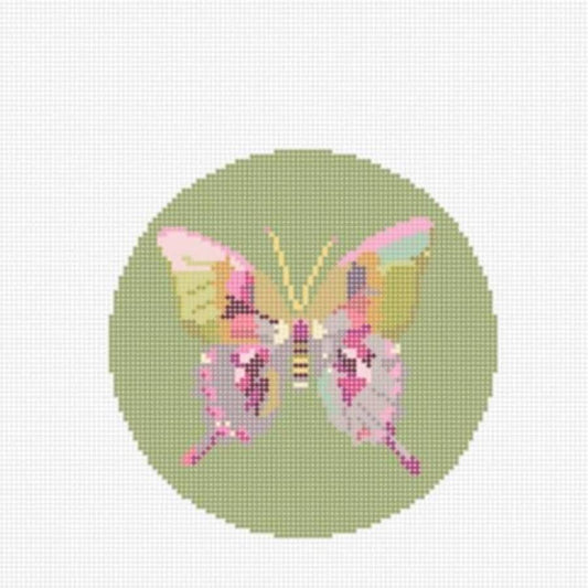 Butterfly on Green round