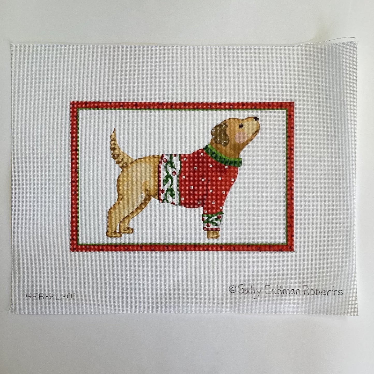 Yellow Dog in Sweater