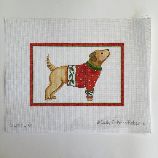 Yellow Dog in Sweater