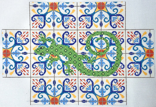 Lizard on Tile Brick Cover