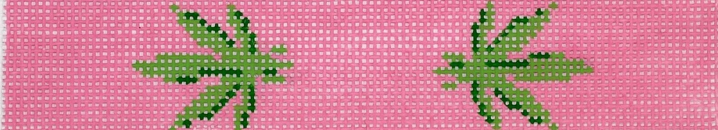Pink Key fob weed leaves