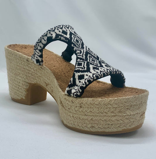 Batik Scoop Cutout Espadrille