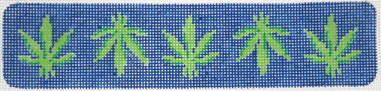 Navy w/ Weed Leaves Cuff