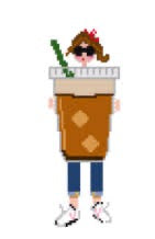 Iced Coffee Blonde Girl
