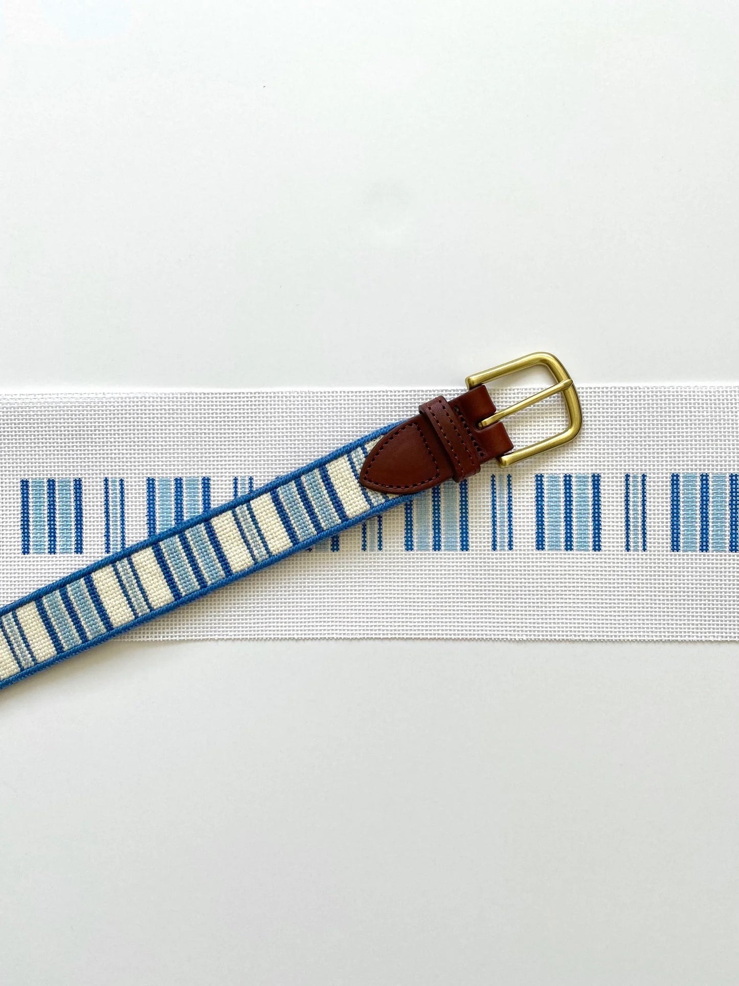 Blue Pencil Stripe Belt