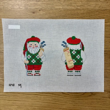Santa, Golfing, 2 Sided