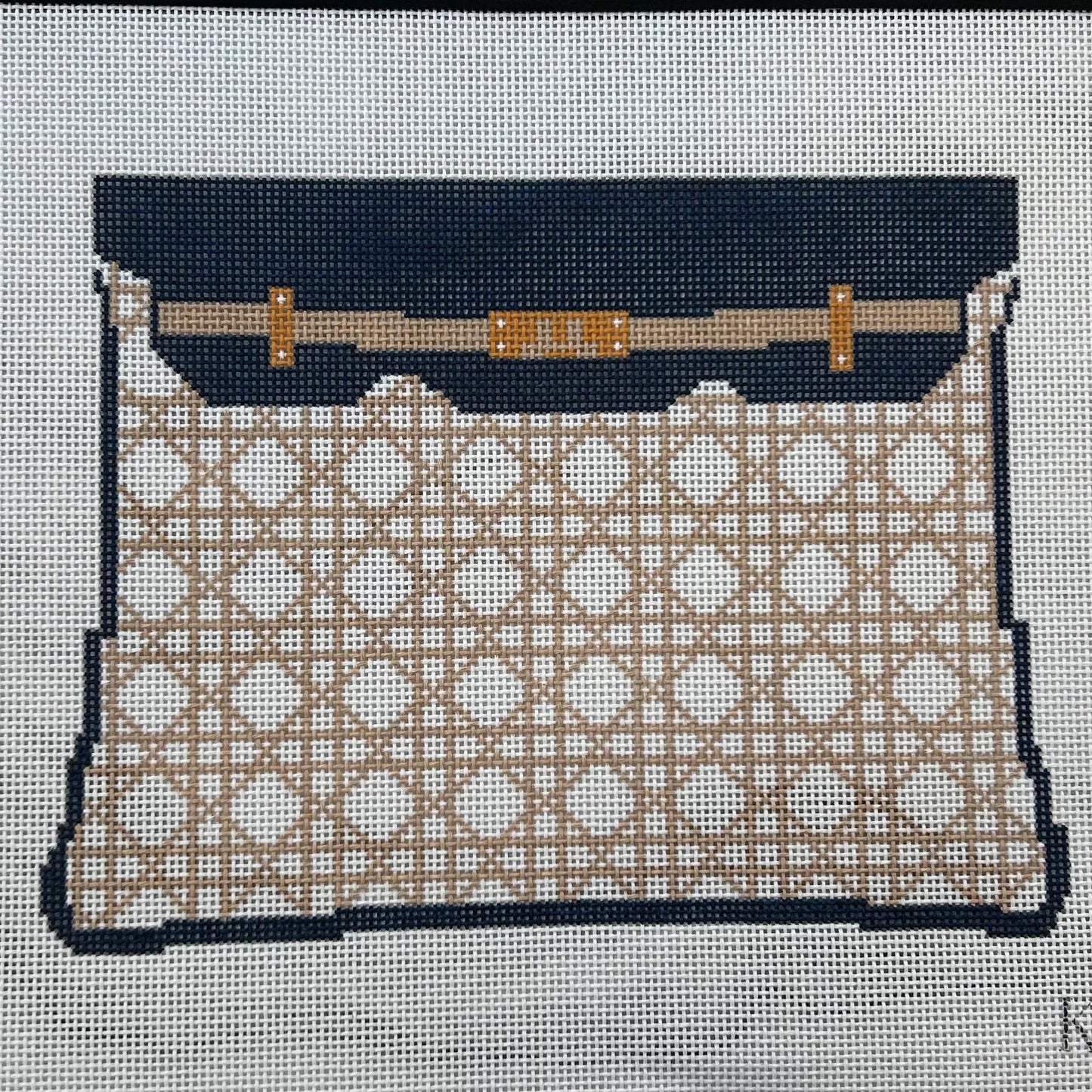 Cane Clutch Canvas